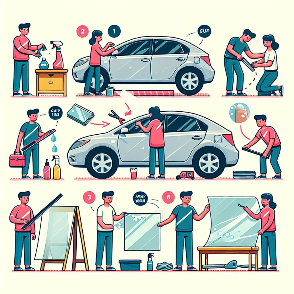 jak założyć folię na szybę samochodu