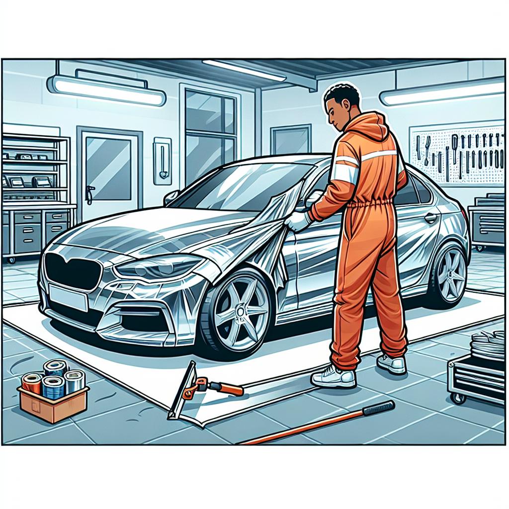 srebrna folia na auto